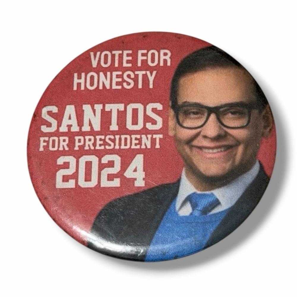 Vote For Honesty Santos For President 2024 Satire Political Pinback Button B52